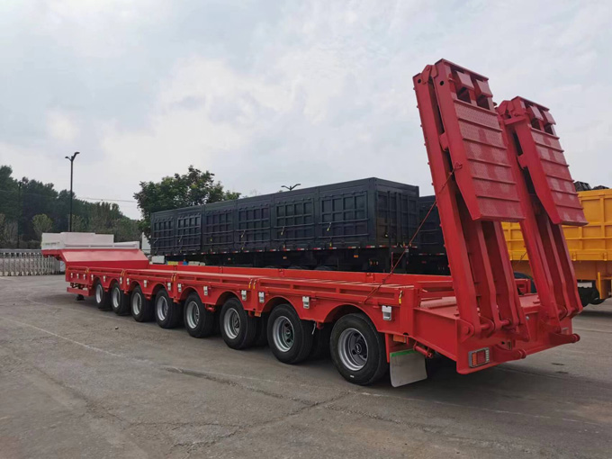 wind turbine blade transport semi-trailers
