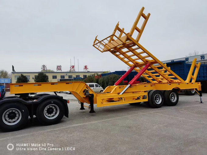 semi-trailer container flip transporter